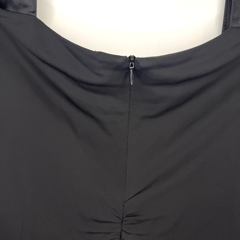 David Meister Black Cold Shoulder Long Sleeve Cocktail Dress Size Medium - Picture 6 of 11